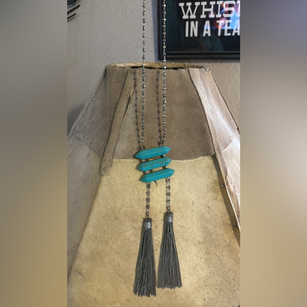 Necklaces. Silver and a turquoise